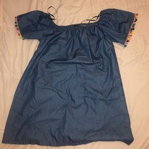 Denim Off The Shoulder Dress